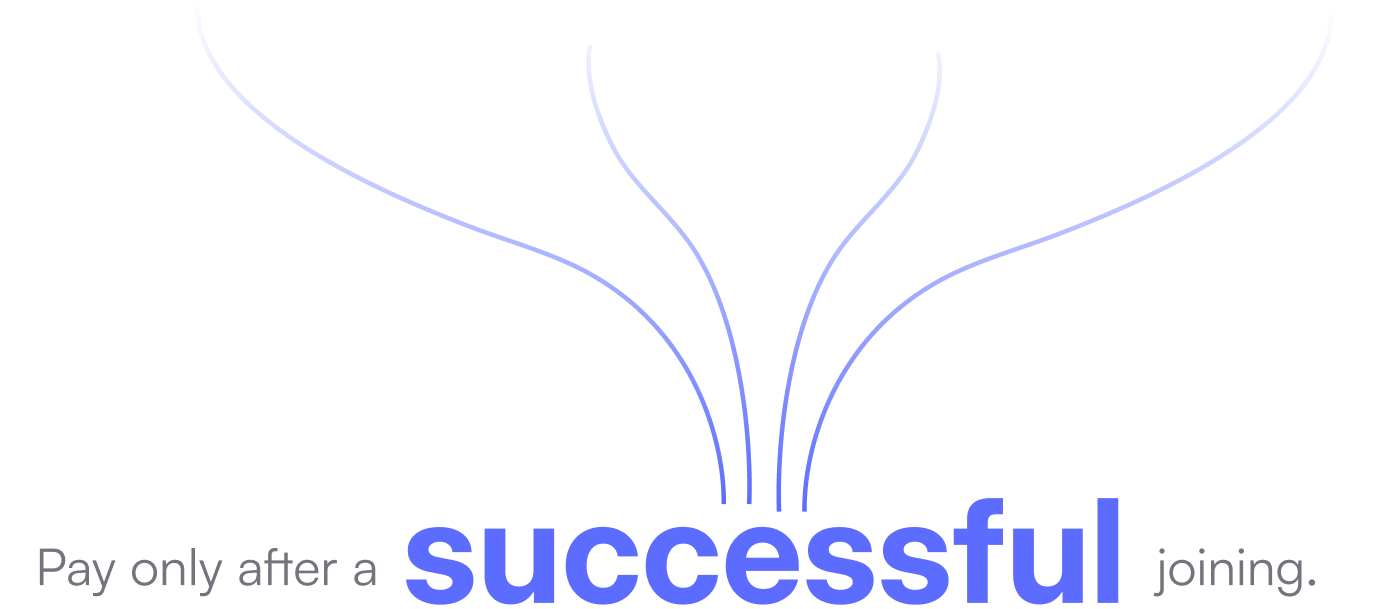 Pay only after a successful joining